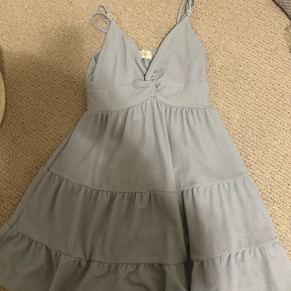 Elegant Blue Mini Dress